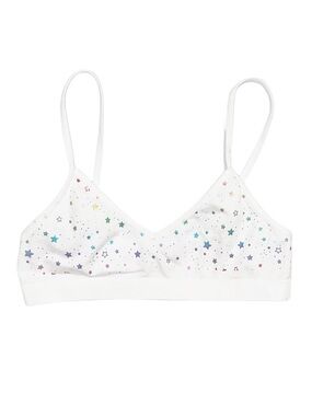 MAIDENFORM Girl's Training Bra White With Stars Size Medium 32A
